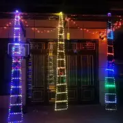 LED Christmas Decorative Ladder String Lights Santa Claus Indoor Outdoor Garden