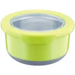 TOP-CHEF 不鏽鋼圓形保鮮碗組 1200ML DS1001A 綠色 隔熱密封保鮮碗 SUS304不鏽鋼