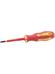 Draper Tools Ergo Plus VDE No.1 X 80mm PZ Slot Screwdriver (64477)