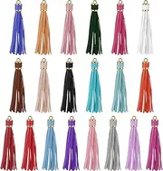 [EupHHonycs] 20 PCS Faux Leather Tassel, Leather Tassel Keychain Making, Key Chain Tassels Bulk, Artificial Leather Tassel Decorations for Handbag Phone Key Ewelry Making and Craft
