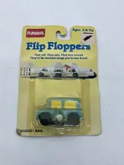 Vintage Playskool Flip Floppers Wind Up Toy On Card