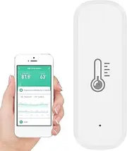 Indoor Thermometer Hygrometer Smart Wireless WiFi Bluetooth Temperature Humidity Remote Monitor Battery Powered Temperature and Humidity Sensor for Home Office Greenhouse