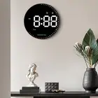 Large 10 Inch Digital Wall Clock with Remote Control and Brightness Adjustment