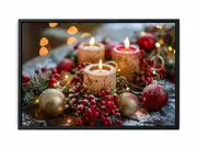 Christmas Candles Framed Print Fine Art Poster Print