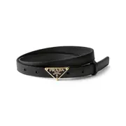 [Prada] Prada Saffiano-leather Belt 75 CM BLACK