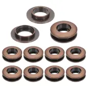 15.5mm(5/8 Inch) Brass Hole Eyelets, 10 Pcs Arc Surface Grommets, Red Bronze