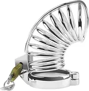 Hollow Chastity Cage Metal Threaded Chastity Lock Male Bondage Cock Cage Chastity Device Sex Toy Anti-Erection Penis Chastity Cage