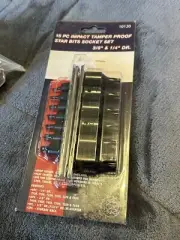 15 PIECE IMPACT TAMPER PROOF STAR BIT SOCKET SET-3/8” & 1/4” DRIVE-NEW!!!!!!