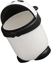 AKOOSY Cute Cartoon Panda Mini Trash Can Tiny Waste Bin for Room Adorable Garbage Container for Home Use for Bedrooms and Playrooms