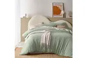 Vintage Design Homewares Hugo Sage Cotton Gauze Quilt Cover Set Queen