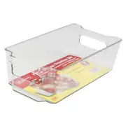 Clear Plastic Fridge Storage Organizer Bin - Stackable Pantry / Fridge Bin
