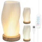 New Night Light Remote Control LED Bedside Table Lamp Dimmable Rechargeable①·