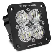 Baja Designs Black Squadron Pro Flush Mount Clear LED Wide Cornering Light Pod