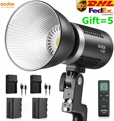Godox ML60 60W Handheld LED Video Light CRI96+ TLCI 97+ with 2*NP-F970 Battery