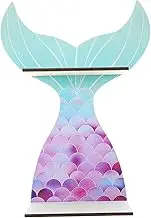 Mermaid Wall Decor Wall-Mounted Floating Shelves Boys and Girls Bookshelf Wooden Shelf for Plant Pot Nautical Style Decor Space-Saving Storage