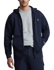 [Polo Ralph Lauren] Double-Knit Full-Zip Hoodie in Navy