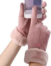 [Generic] Touchscreen Gloves - Warm Fleece Lined Gloves Elastic Cuff Women's Gloves,Hand Warmer Winter Glove for