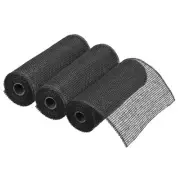 3pcs 10" Poly Burlap Mesh for Wreath, Mesh Fabric Ribbon 6.4 Yard, Black
