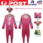 Killer Klowns From Outer Space Clown Cosplay Costume Jumpsuit Mask Halloween