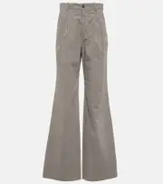 [Nili Lotan] Nili Lotan Flavie cotton-blend wide-leg pants AU 14 white