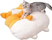 Cat Nest, Washable Cat Bed, Dog Shape Warming Comfortable Plush House, Non Slip for All Season Kitten Puppy Cold Climates