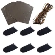 Thick Quality Deluxe Cotton Pool Snooker billiard Table Pockets BLACK Nets, Stitching Cord & Brown LEATHERS