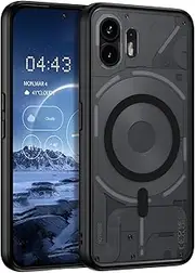 DUEDUE for Nothing Phone 2 Magnetic Case, Compatible with MagSafe, [Skin-Touch] Matte Durable Translucent Shockproof Slim Full Body Protection Cover Case for Nothing Phone 2, Black
