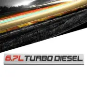 Red/Black/Chrome 6.7L Turbo Diesel Rear Trunk Metal Badge Emblem Decal Plate (for: Ford)
