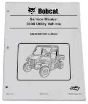 Bobcat 3600 Utility Vehicle Service Manual Shop Repair Book Part Number# 6990371