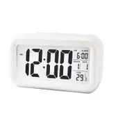 Digital Bedside Led Snooze Alarm Clock Time Temperature Day/Night Desktop Clock