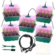 5 PCS Seed Starter Trays Kit, Seedling Trays Seed Starter Tray with Dome and
