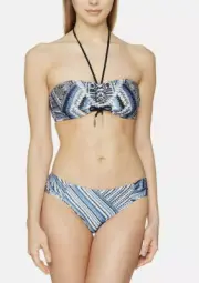 Seafolly Desert Tribe Bluestone Bikini Swimwear Sz 4 US