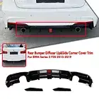Car Rear Bumper Diffuser Lip W/ Light For BMW F30 M Sport 2013-2019 Dual Exhaust