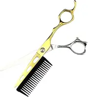 2 in 1 Hair Scissors, Hairdressing Scissors, 6 Inch Stainless Steel Hair Cutting Scissors, Vanadium 2-in-1 Professional Hair Cutting Shear Scissors