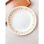 老木青 |早期全新美國製🇺🇲復古康寧CORELLE CORNING餐盤瓷盤26CM 蝴蝶金系列 古典鄉村 收藏老件