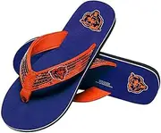FOCO Womens NFL Team Logo Sequin Strap Sandals Flip Flops