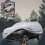 Outback GT Silver Shield Outdoor Car Cover for Toyota BZ4X 2023 - Current (EA10) LC - Zipper Door & Elastic Hem - UV Protection - Universal Fit - Water, Dust & Scratch Proof - Grey