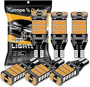 Qoope Super Bright 921 912 LED Bulb Non-Polarity Amber Yellow 4014 45SMD Canbus Error Free T15 LED bulb for Turn Signal Blinker Light Side Marker Lights, (Pack of 6)
