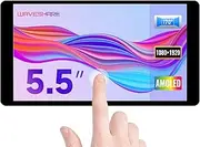 Waveshare 5.5 Inch AMOLED Display Module 1080x1920 Capavitive Touch Screen with Toughened Glass Cover Supports Raspberry Pi Jetson Nano and General Desktop