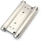 Pair of 8" Heavty Duty Stainless Steel Cafe Saloon Door Swing Self Closing Double Action Spring Hinges