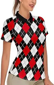 [Soneven] Women's Golf Shirt Moisture Wicking Long Sleeve Shirt Half Zip Pullover Athletic