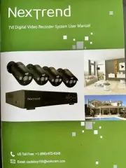 Nextrend 5MP 8CH DVR w/ 1080P Full HD 4 Cameras IN/Outdoor Home Security System