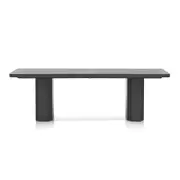Kathleen 2.4m Elm Dining Table - Full Black