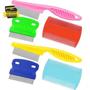 6 Pieces Pet Lice Combs Dog Grooming Flea Cat Tear Stain Comb for Removal Dandru