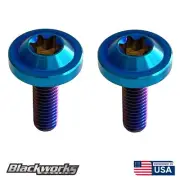 2 TITANIUM BURNT LICENSE PLATE ANTI THEFT SECURITY BOLTS TORX SCREWS M6X1.0 (for: Honda Civic)