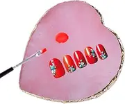 Tray - Painting Mixed Color Palettes - Nail Mixing Palette, Polish Color Mixing Plate Golden Edge, Nail Holder Display Board, Heart Shape Cosmetic Mixing Tools