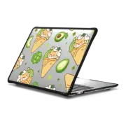 MacBook Pro 13-inch (M1 / M2 / Intel) Impact Case Cute Shiba Inu Crepe with Avocado Ice Cream - Kawaii Dog Cartoon Puppy with Fruit