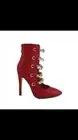 Liliana Rubio-7 Sexy Pointy Toe Gold Chain Up Heels 5.5