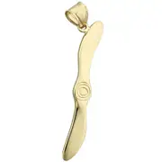 14K Gold Jet Propeller Pendant