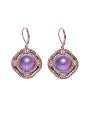 Genevive 18K Rose Gold Vermeil CZ Earrings